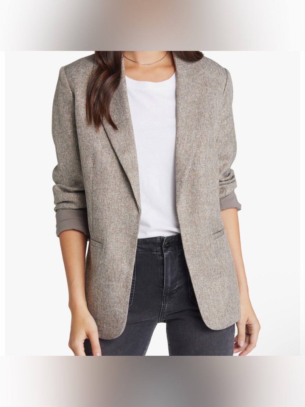 NWOT Treasure & Bond Tailored Blazer Women’s Light Tan 100% polyester Size 2X